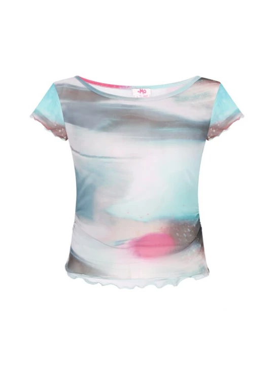 Foto van product MYMO Shirt 'Young Fashion' turquoise / donkergrijs / pink / zwart