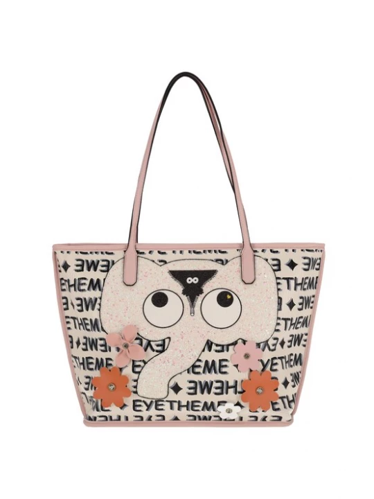 Foto van product MYMO Shopper 'Pop Eyetheme' opaal / oranje / rosa / zwart
