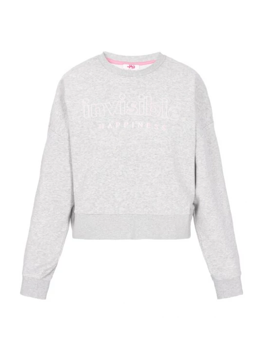 Foto van product MYMO Sweatshirt 'Back To School' grijs gemêleerd / rosa