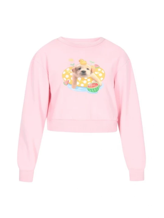 Foto van product MYMO Sweatshirt beige / geel / jade groen / rosa