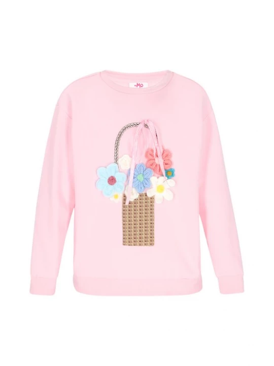 Foto van product MYMO Sweatshirt blauw / bruin / lichtgeel / rosa