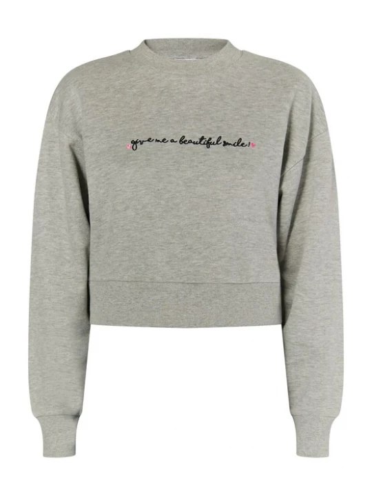 Foto van product MYMO Sweatshirt 'Blonda' grijs gemêleerd / pink / zwart