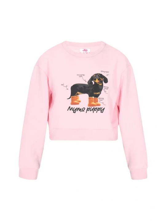 Foto van product MYMO Sweatshirt bruin / rosé / zwart