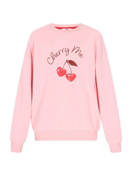 Foto van product MYMO Sweatshirt 'Comfy' rosa / bourgogne / kersrood / wit