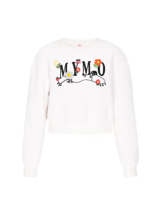 Foto van product MYMO Sweatshirt groen / oranje / zwart / offwhite