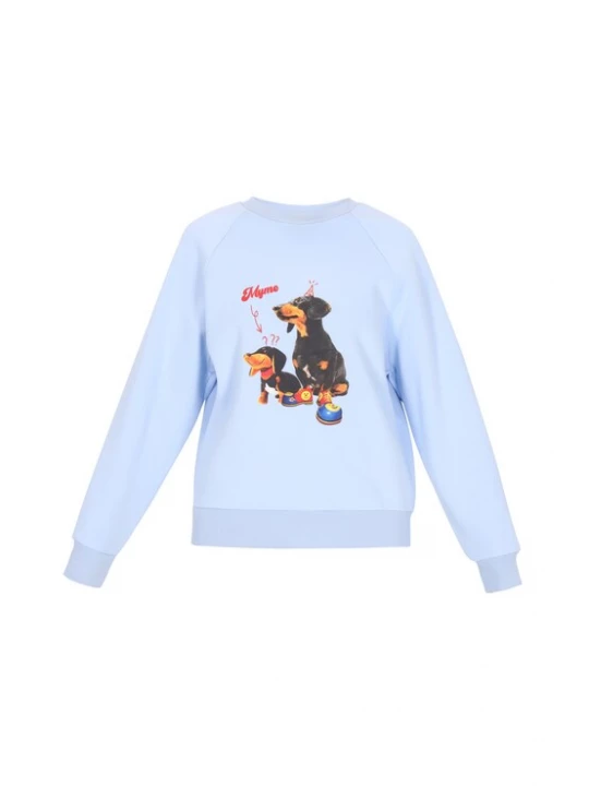 Foto van product MYMO Sweatshirt hemelsblauw / bruin / rood / zwart