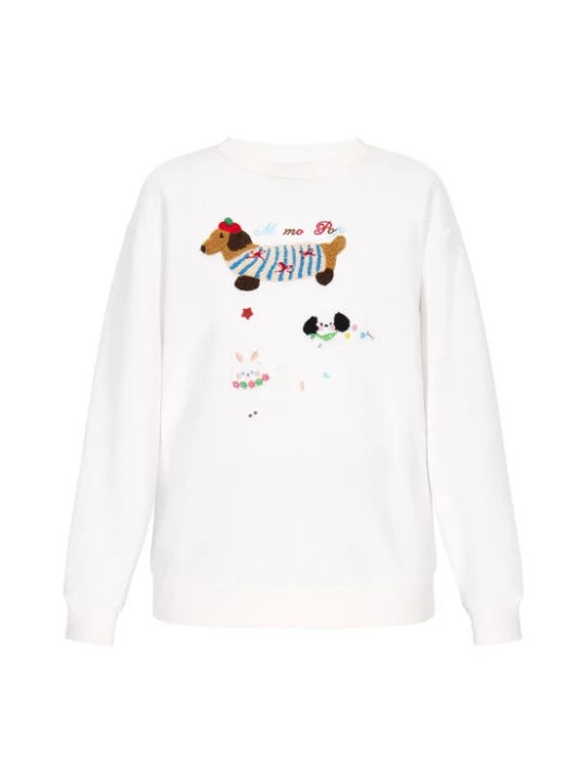 Foto van product MYMO Sweatshirt lichtblauw / bruin / offwhite