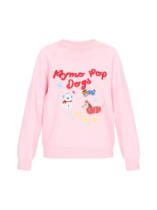 Foto van product MYMO Sweatshirt lichtblauw / rosa / rood / wit
