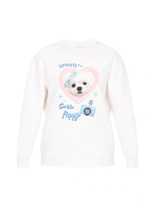 Foto van product MYMO Sweatshirt lichtblauw / rosa / zwart / offwhite