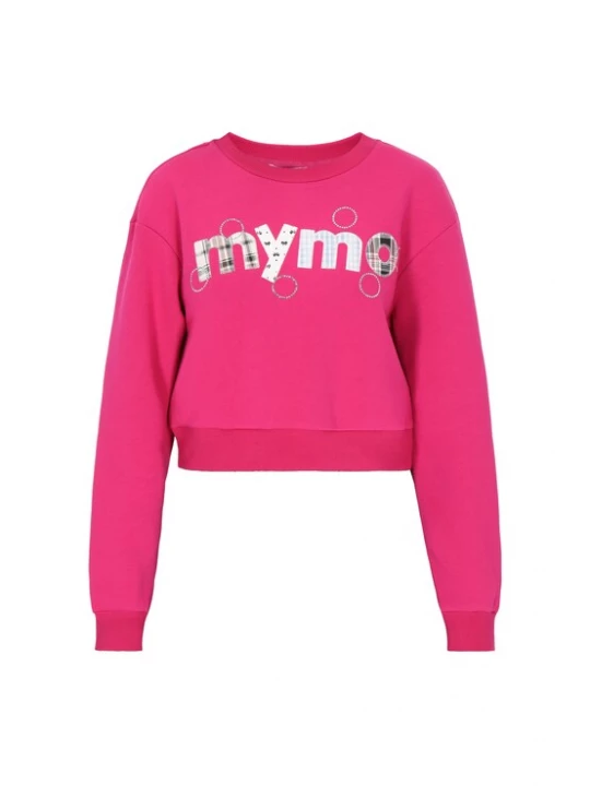 Foto van product MYMO Sweatshirt pastelblauw / grijs / pink / wit