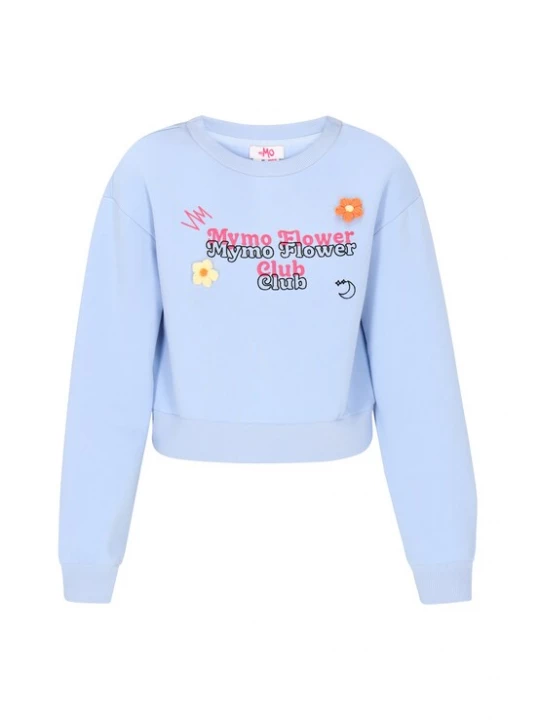 Foto van product MYMO Sweatshirt pastelblauw / pasteelgeel / oranje / pink