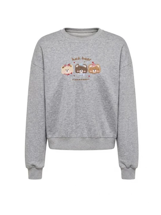 Foto van product MYMO Sweatshirt 'Pop' beige / bruin / chocoladebruin / grijs gemêleerd