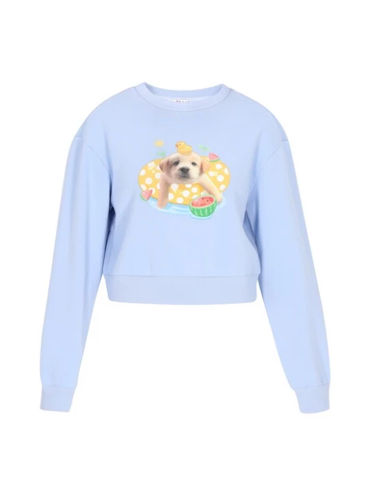 Foto van product MYMO Sweatshirt 'Pop' beige / lichtblauw / geel / jade groen