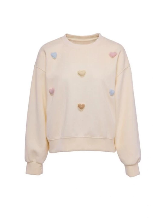 Foto van product MYMO Sweatshirt 'Pop' beige / lichtblauw / mokka / lichtroze