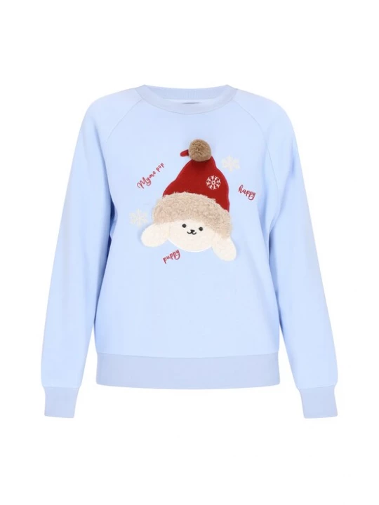 Foto van product MYMO Sweatshirt 'Pop' beige / lichtblauw / rood / natuurwit