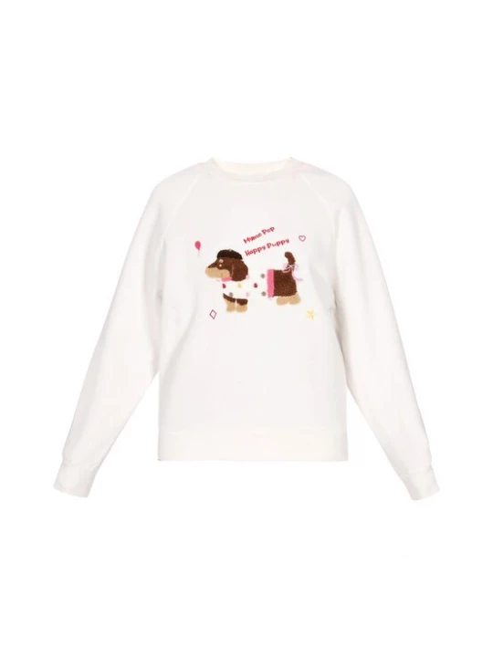 Foto van product MYMO Sweatshirt 'Pop' bruin / lichtroze / rood / wit
