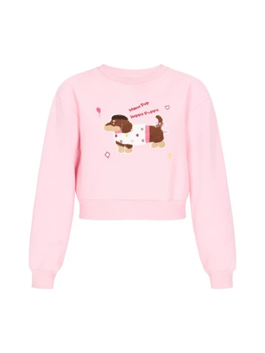 Foto van product MYMO Sweatshirt 'Pop' bruin / rosa / grenadine / wit