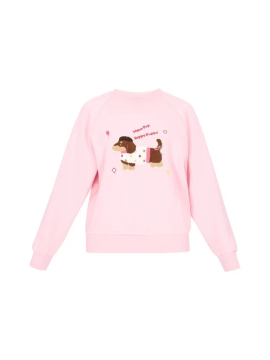Foto van product MYMO Sweatshirt 'Pop' bruin / rosa / rood / wit