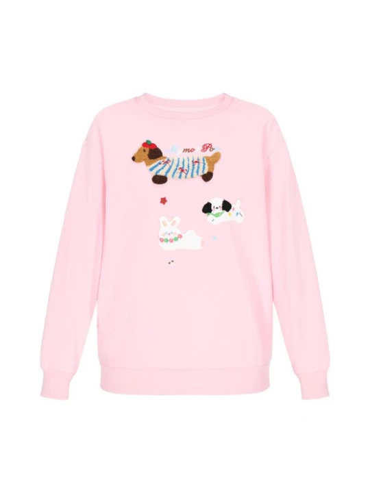 Foto van product MYMO Sweatshirt 'Pop' bruin / rosa / zwart / wit