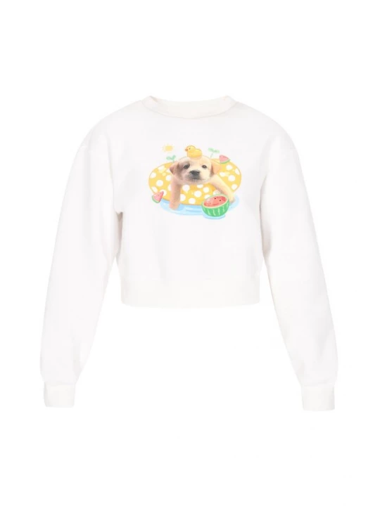 Foto van product MYMO Sweatshirt 'Pop' cappuccino / donkergeel / lichtrood / offwhite
