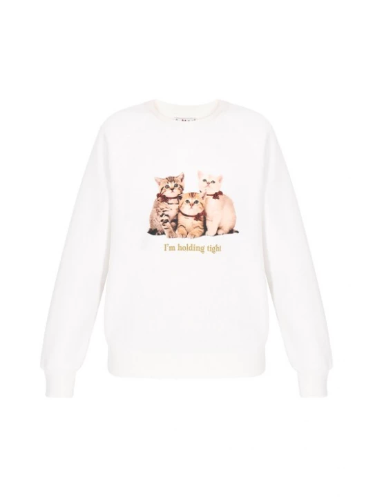 Foto van product MYMO Sweatshirt 'Pop' ecru / bruin / mokka / offwhite