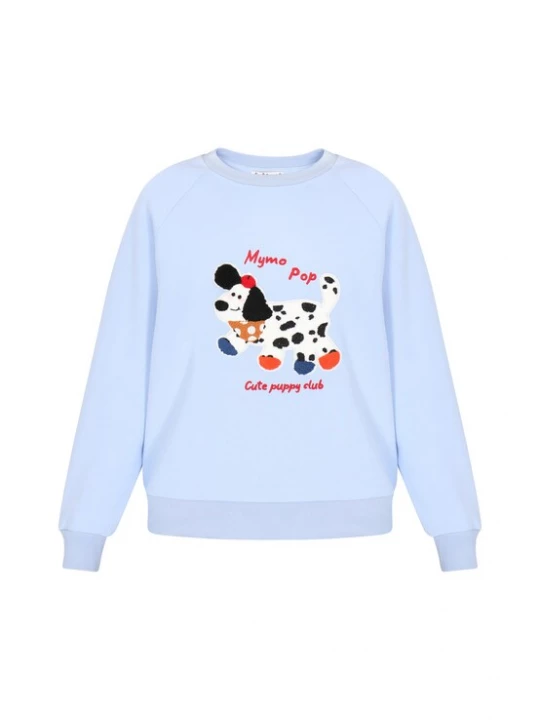 Foto van product MYMO Sweatshirt 'Pop' hemelsblauw / rood / zwart / offwhite