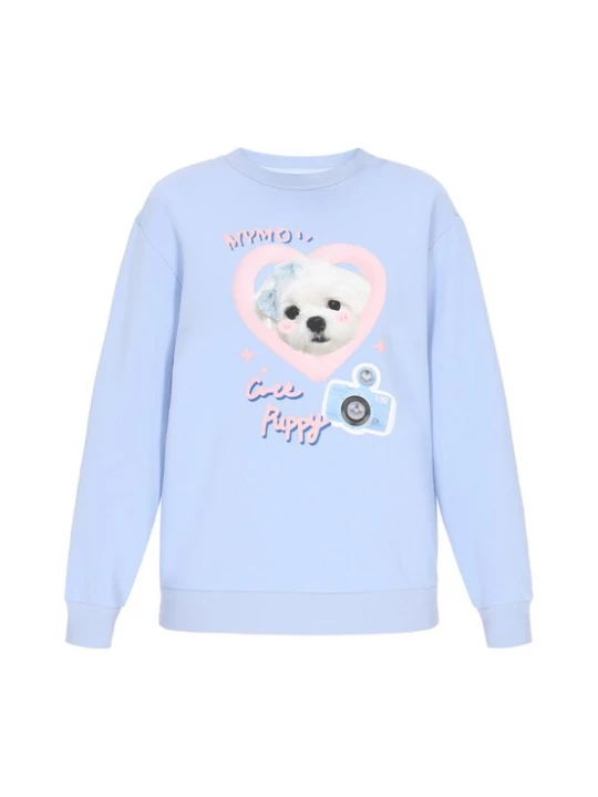 Foto van product MYMO Sweatshirt 'Pop' hemelsblauw / rosa / zwart / offwhite