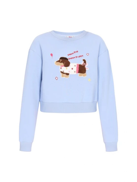 Foto van product MYMO Sweatshirt 'Pop' lichtblauw / bruin / lichtroze / wit