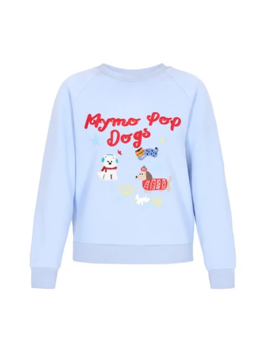 Foto van product MYMO Sweatshirt 'Pop' lichtblauw / geel / rood / wit