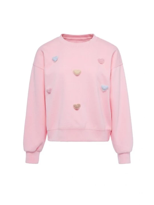 Foto van product MYMO Sweatshirt 'Pop' lichtblauw / mokka / lichtgeel / lichtroze
