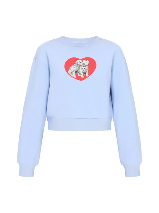 Foto van product MYMO Sweatshirt 'Pop' lichtblauw / rood / zwart / wit