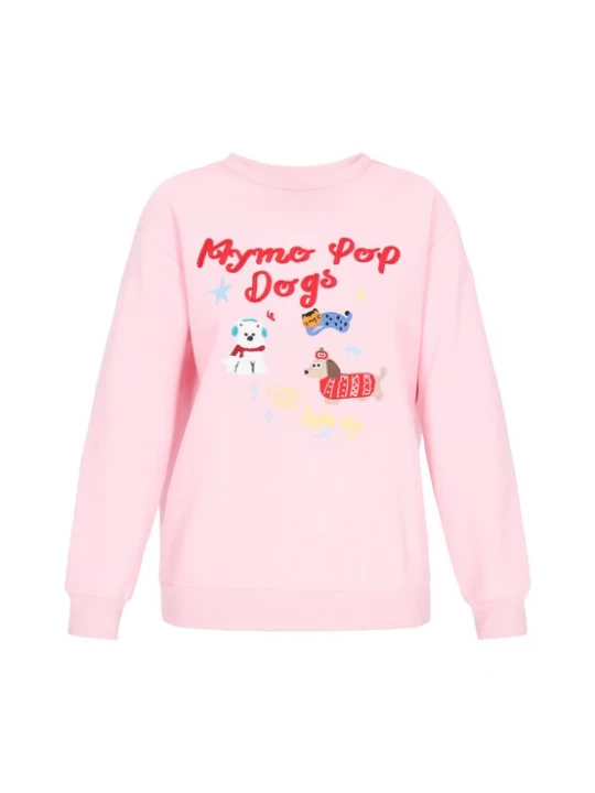 Foto van product MYMO Sweatshirt 'Pop' lichtblauw / rosa / rood / wit