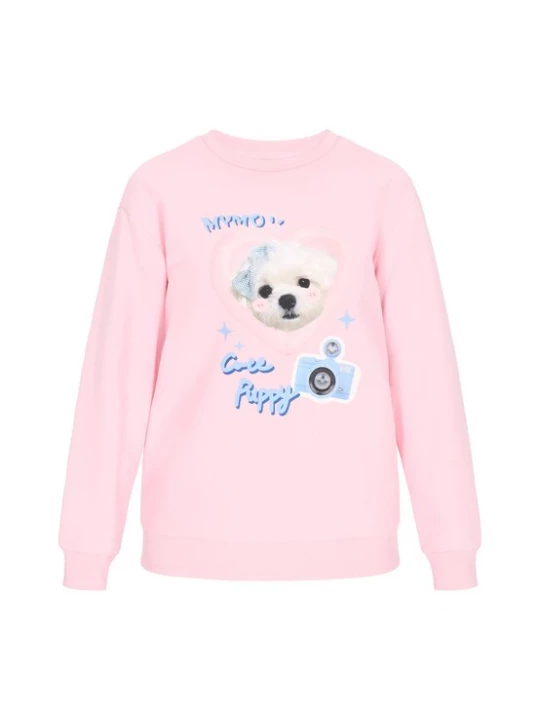 Foto van product MYMO Sweatshirt 'Pop' lichtblauw / rosa / zwart / wit