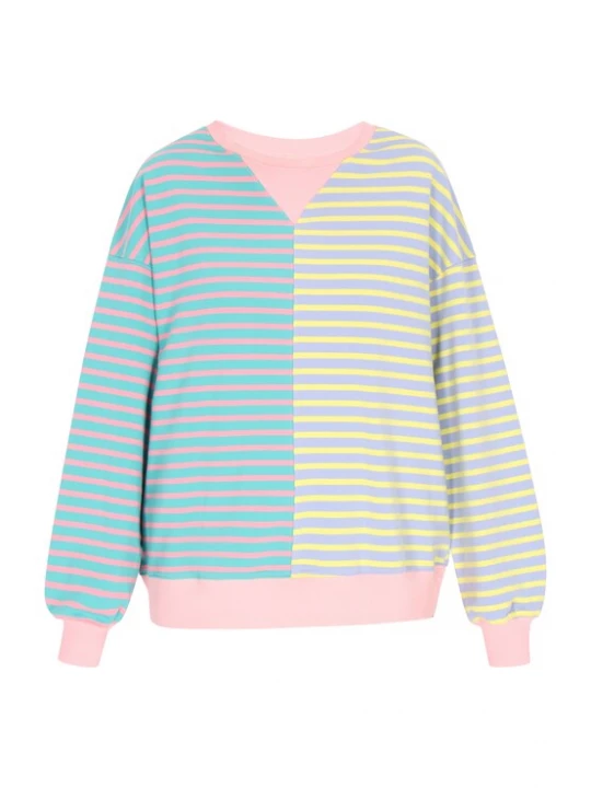 Foto van product MYMO Sweatshirt turquoise / geel / sering / rosa