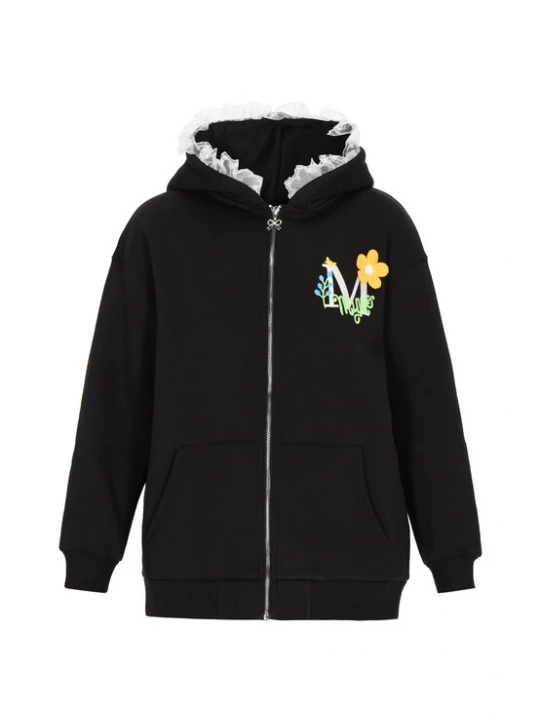Foto van product MYMO Sweatvest geel / lichtgroen / zwart / wit