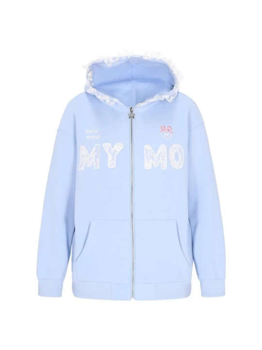 Foto van product MYMO Sweatvest lichtblauw / wit