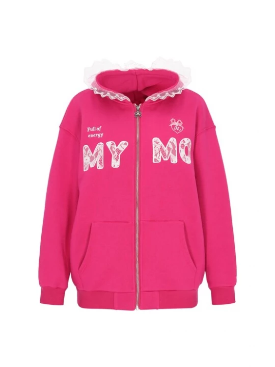 Foto van product MYMO Sweatvest pink / wit