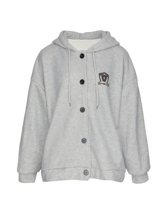 Foto van product MYMO Sweatvest 'VARSITY' lichtgrijs