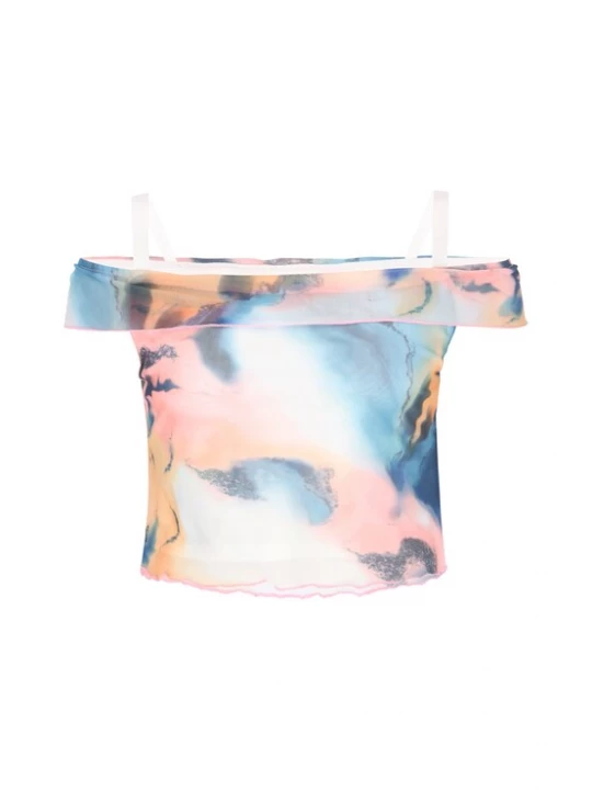 Foto van product MYMO Top 'Young Fashion' lichtblauw / oranje / rosa