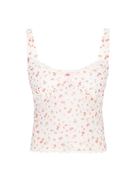 Foto van product MYMO Top 'Young Fashion' olijfgroen / lichtrood / offwhite