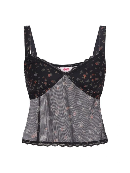 Foto van product MYMO Top 'Young Fashion' pastelgroen / lichtrood / zwart
