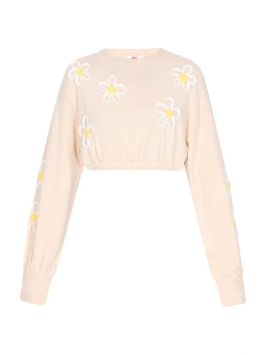 Foto van product MYMO Trui 'Back To School' geel / wit / offwhite