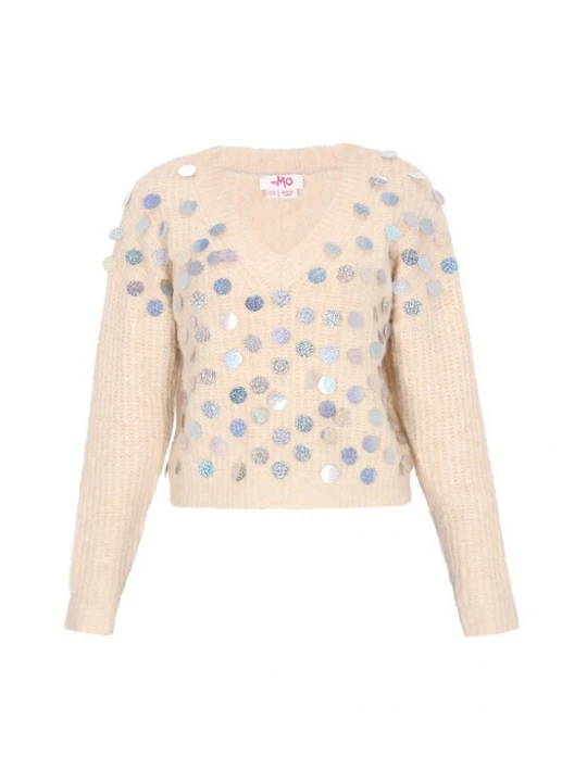 Foto van product MYMO Trui beige / zilver
