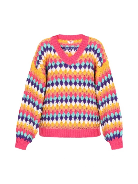 Foto van product MYMO Trui blauw / geel / oranje / pink