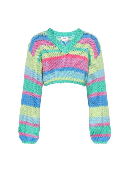 Foto van product MYMO Trui blauw / groen / lichtgroen / pink