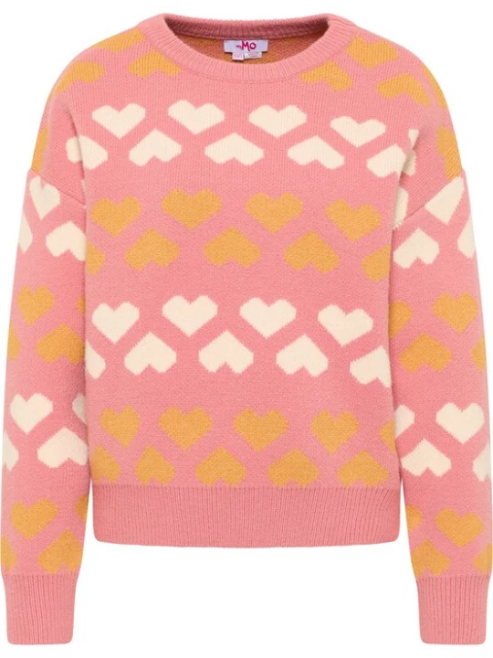 Foto van product MYMO Trui 'Blonda' perzik / pink / wit