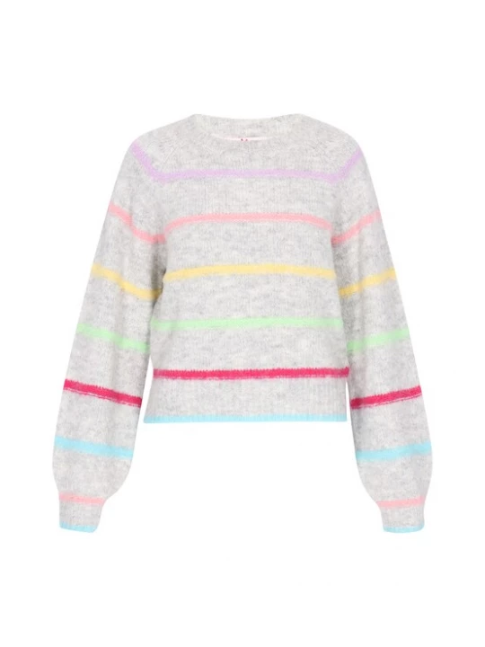 Foto van product MYMO Trui citroen / lichtgrijs / pastelgroen / rosa / magenta