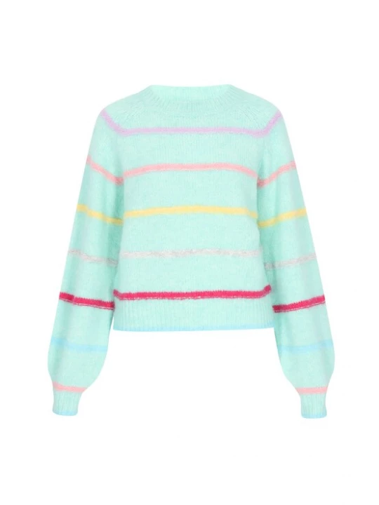 Foto van product MYMO Trui citroen / mintgroen / lila / rosa / magenta