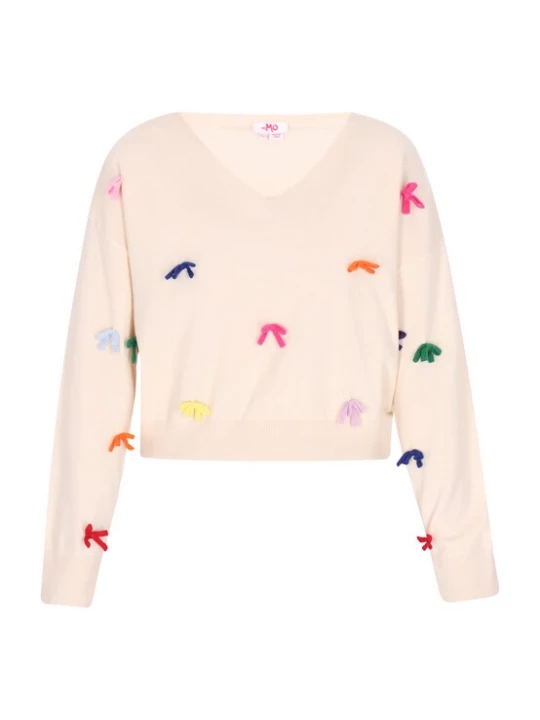 Foto van product MYMO Trui 'Comfy' donkerblauw / donkeroranje / pink / offwhite