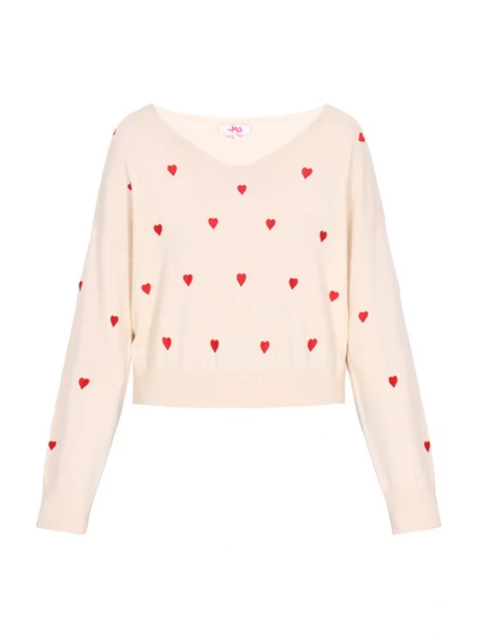 Foto van product MYMO Trui 'Comfy' knalrood / offwhite